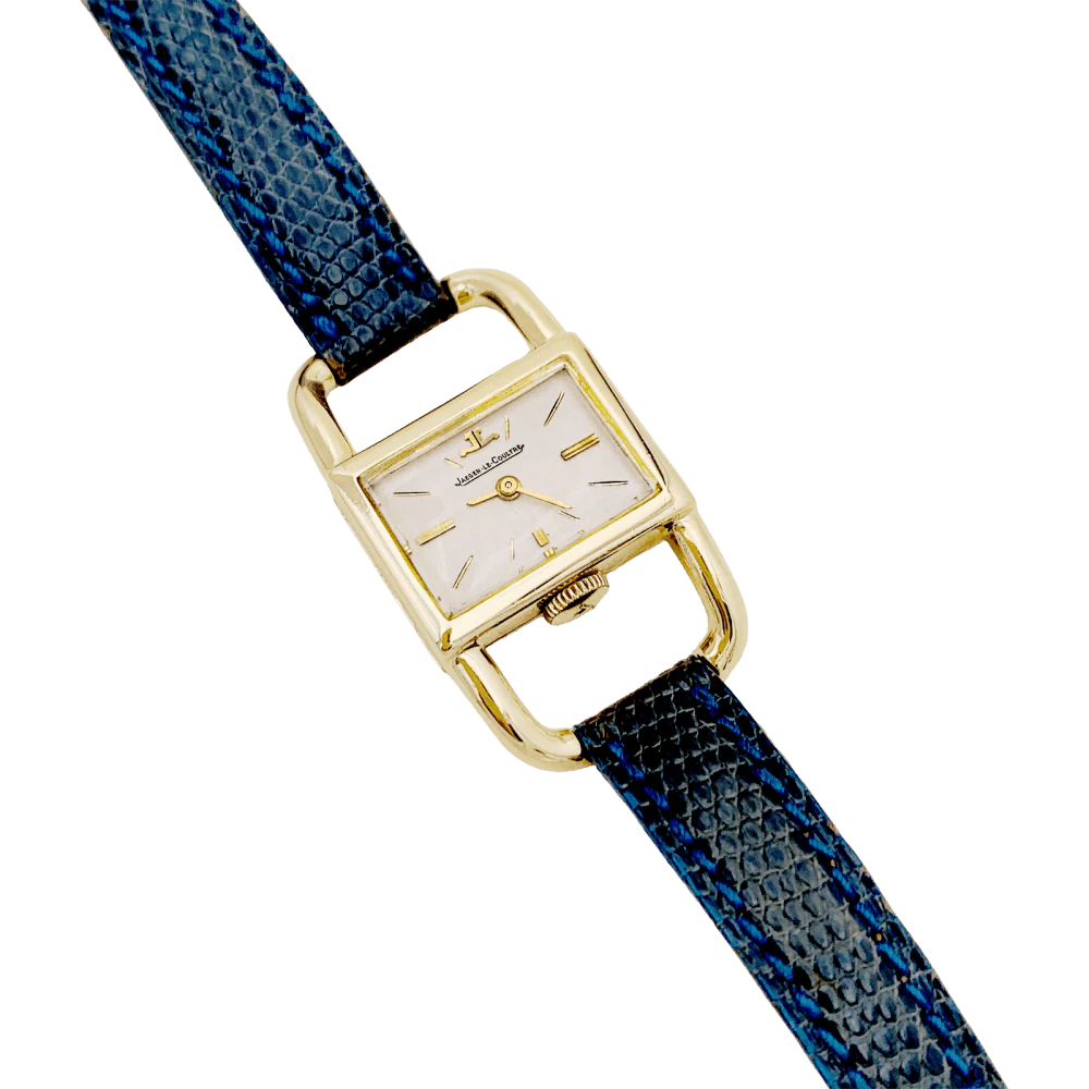 Montre JAEGER-LECOULTRE "Etrier" en or jaune et cuir - Image 3