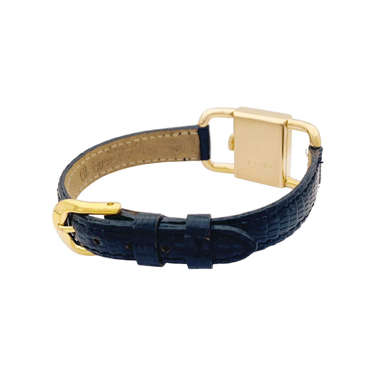 Montre JAEGER-LECOULTRE, "Etrier", en or rose et cuir - Image 3