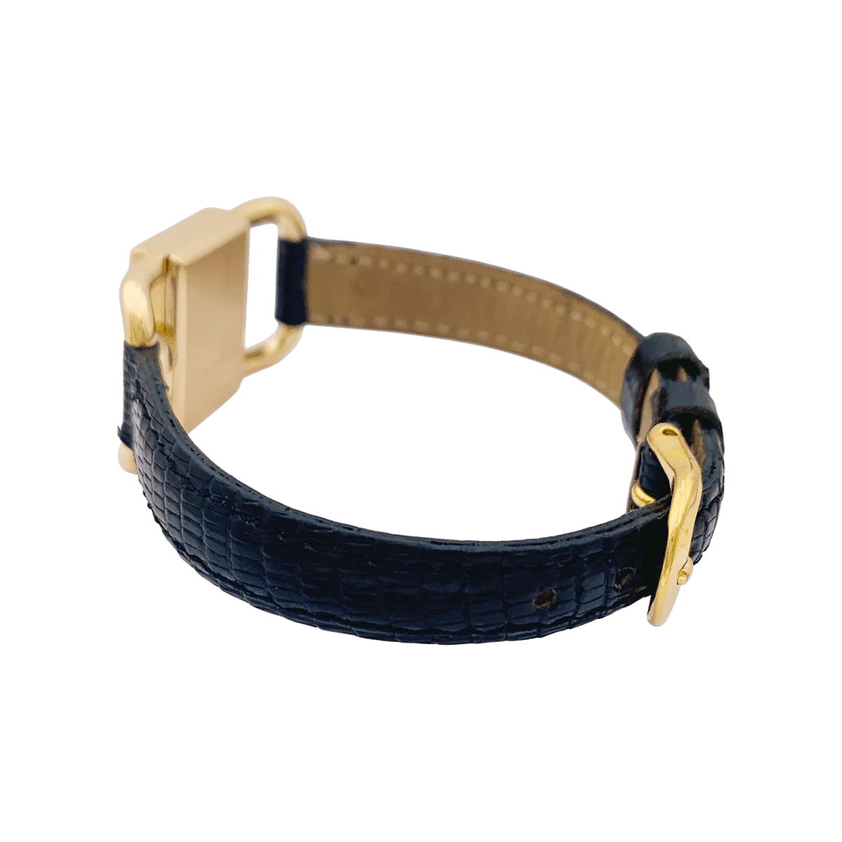 Montre JAEGER-LECOULTRE, "Etrier", en or rose et cuir - Image 5