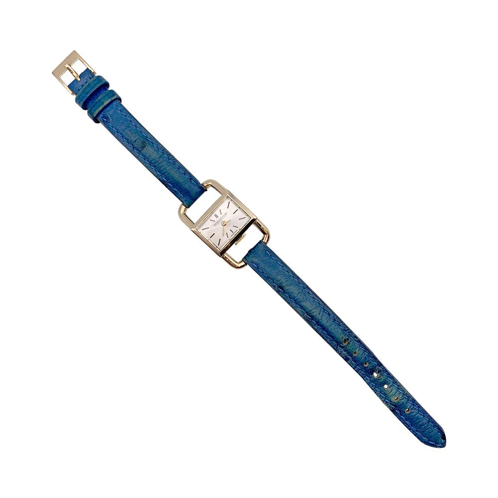 Montre Jaeger Lecoultre & Hermès, "Etrier", or jaune, bracelet cuir. - Image 6