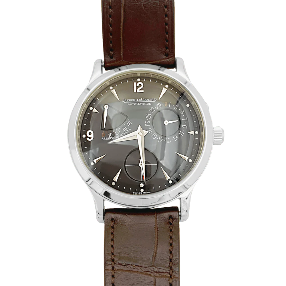 Montre JAEGER-LECOULTRE "Master Control 1000 Hours" en acier et cuir