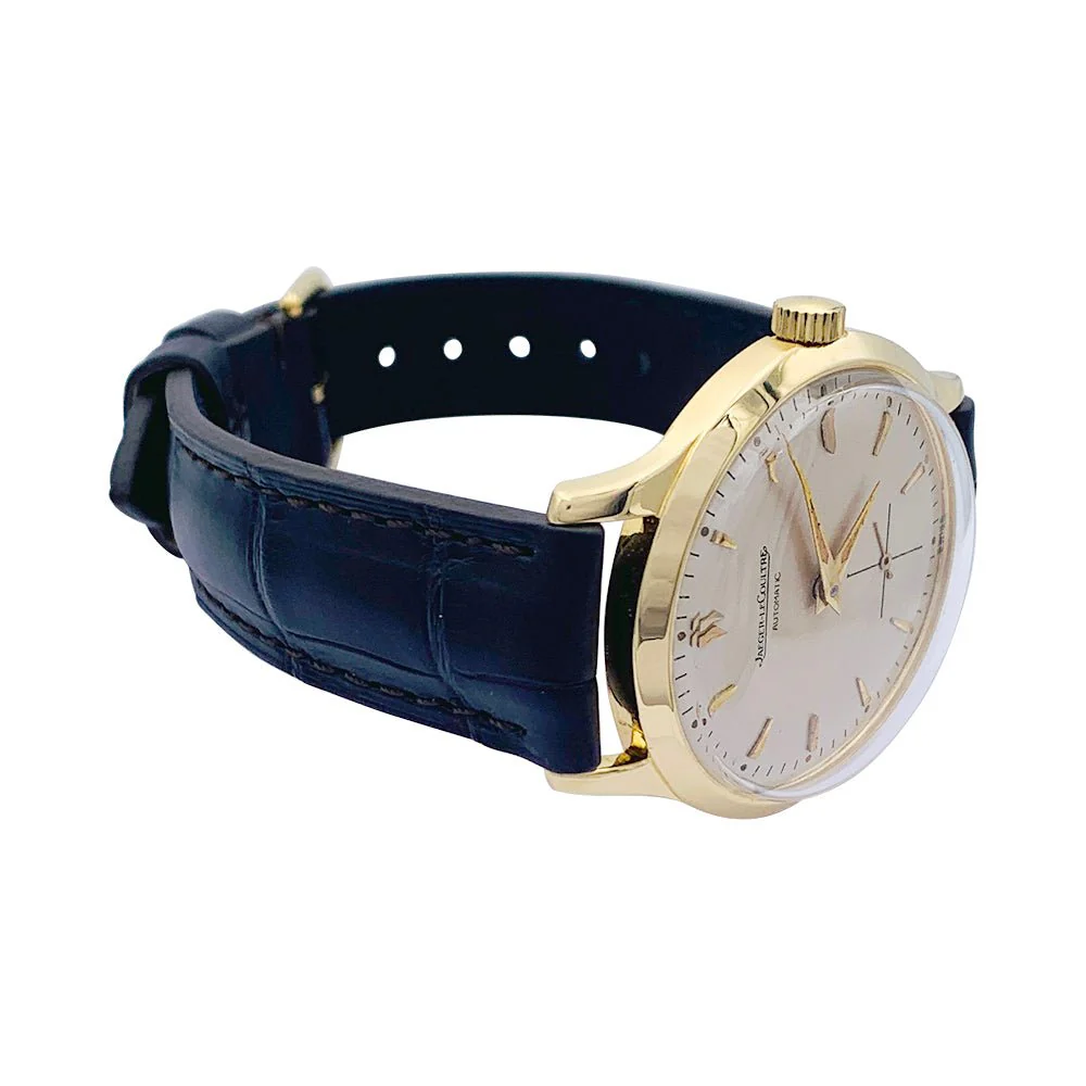 Montre Jaeger Lecoultre, or jaune, cuir. - Image 3