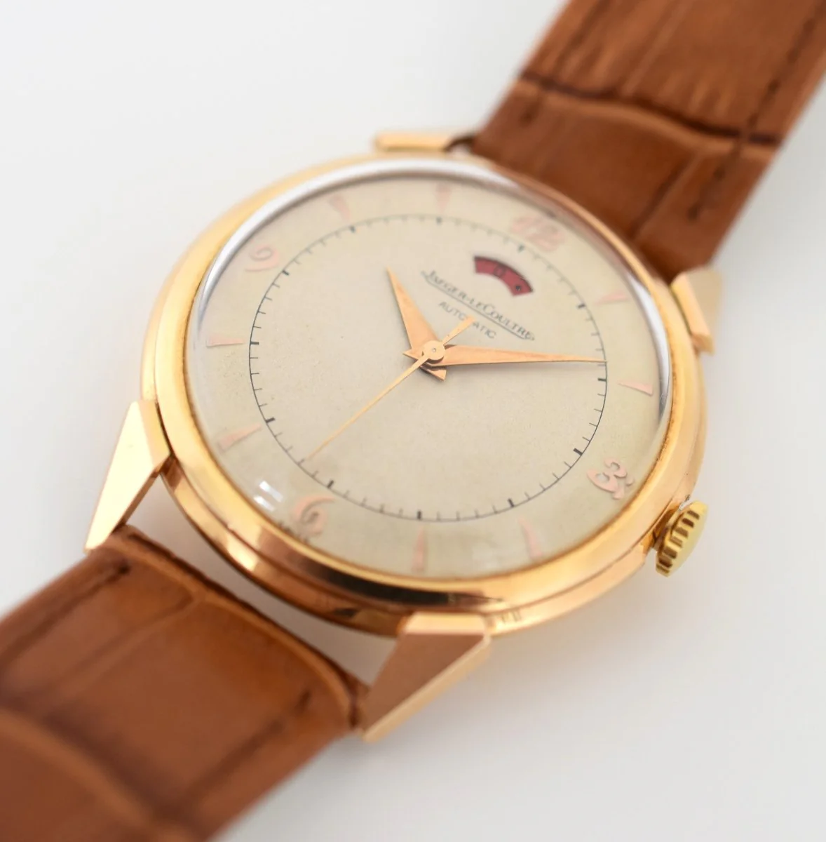 Montre JAEGER-LECOULTRE "Power Reserve 40h" en or rose et cuir - Image 8
