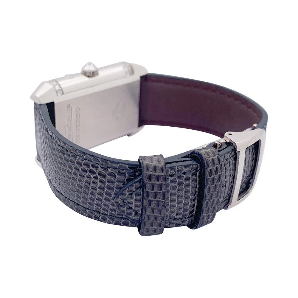 Montre JAEGER LECOULTRE, "Reverso Duetto", en or blanc et diamant - Image 7