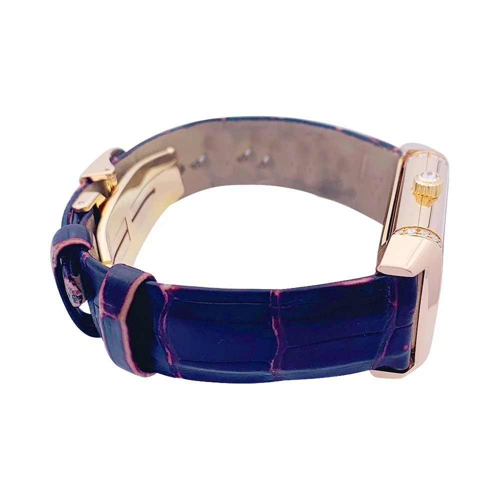Montre JAEGER-LECOULTRE "Reverso Duetto", en or rose et diamants - Image 7