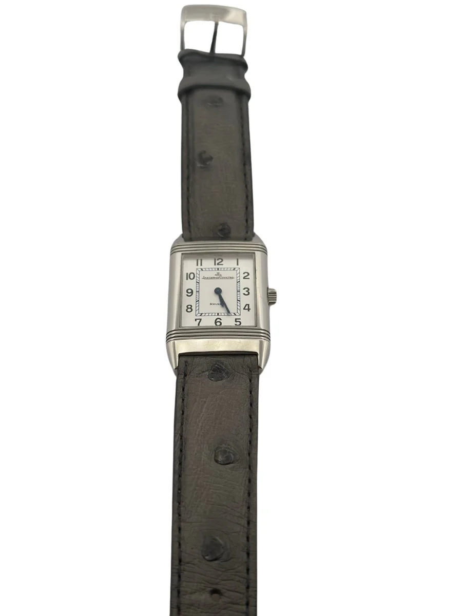 Montre JAEGER-LECOULTRE "Reverso" en acier et cuir d'autruche - Image 2