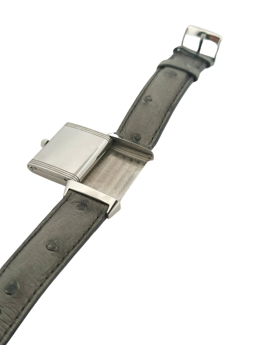 Montre JAEGER-LECOULTRE "Reverso" en acier et cuir d'autruche - Image 5