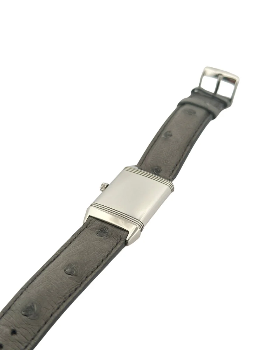 Montre JAEGER-LECOULTRE "Reverso" en acier et cuir d'autruche - Image 7