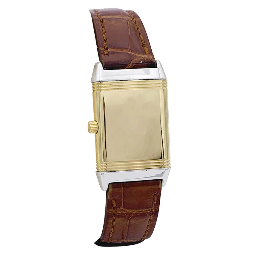 Montre Jaeger-Lecoultre, "Reverso", en acier et or jaune. - Image 5