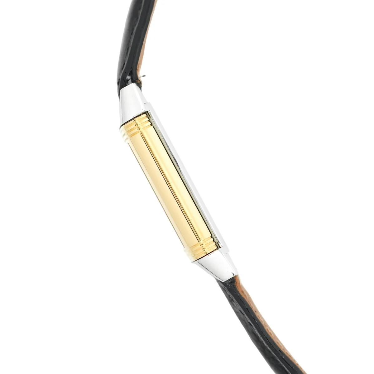 Montre JAEGER-LECOULTRE "Reverso" GM en or jaune, acier et cuir - Image 5