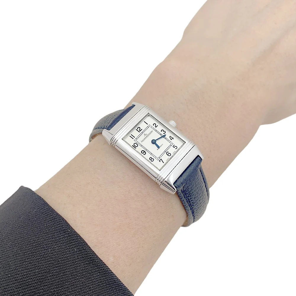 Montre JAEGER LECOULTRE "Reverso Lady Classique" en acier et cuir - Image 2