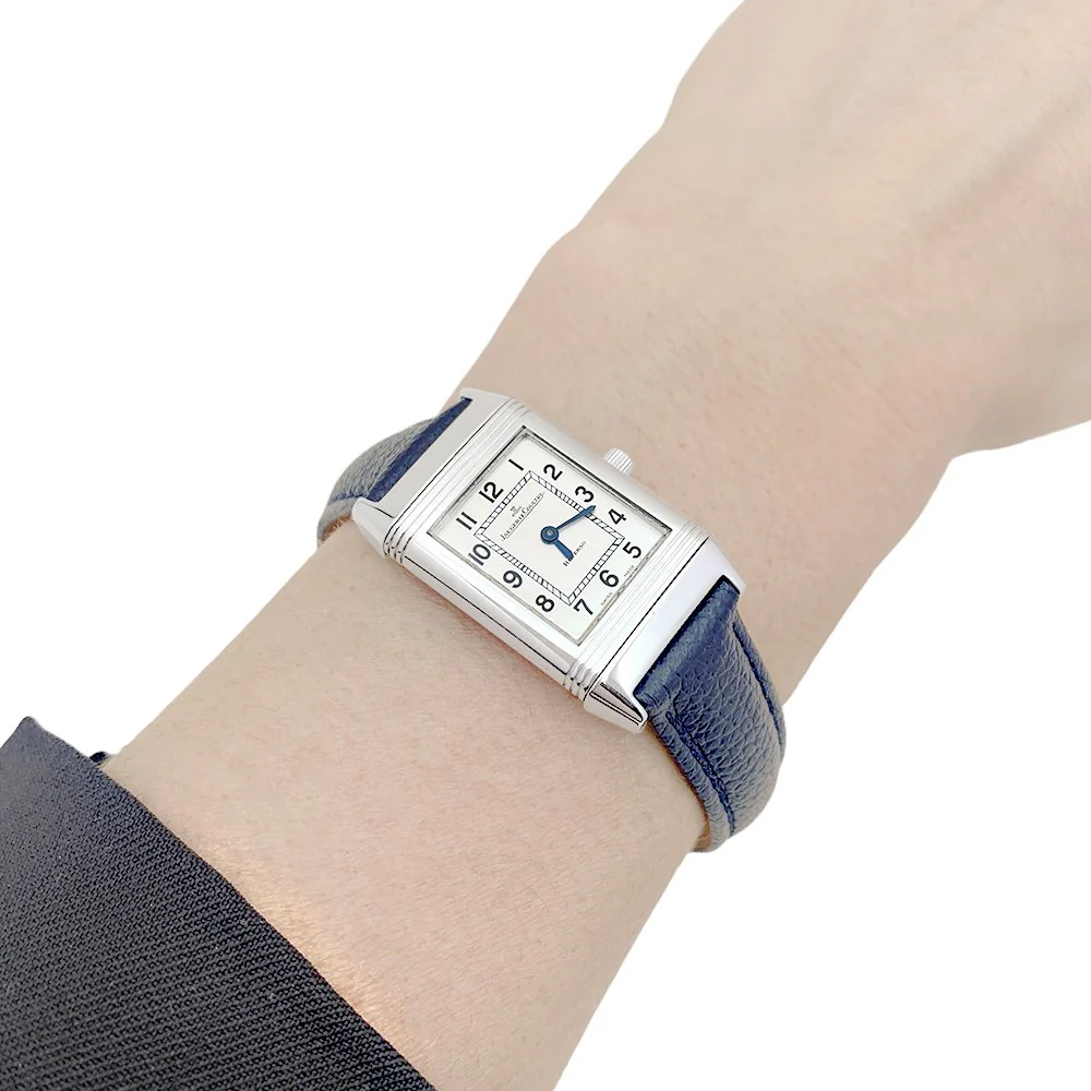 Montre JAEGER LECOULTRE "Reverso Lady Classique" en acier et cuir - Image 6