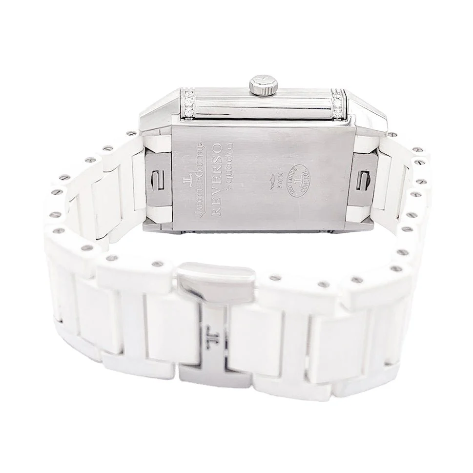 Montre Jaeger Lecoultre "Reverso Squadra" steel, diamonds, caoutchouc. - Image 3