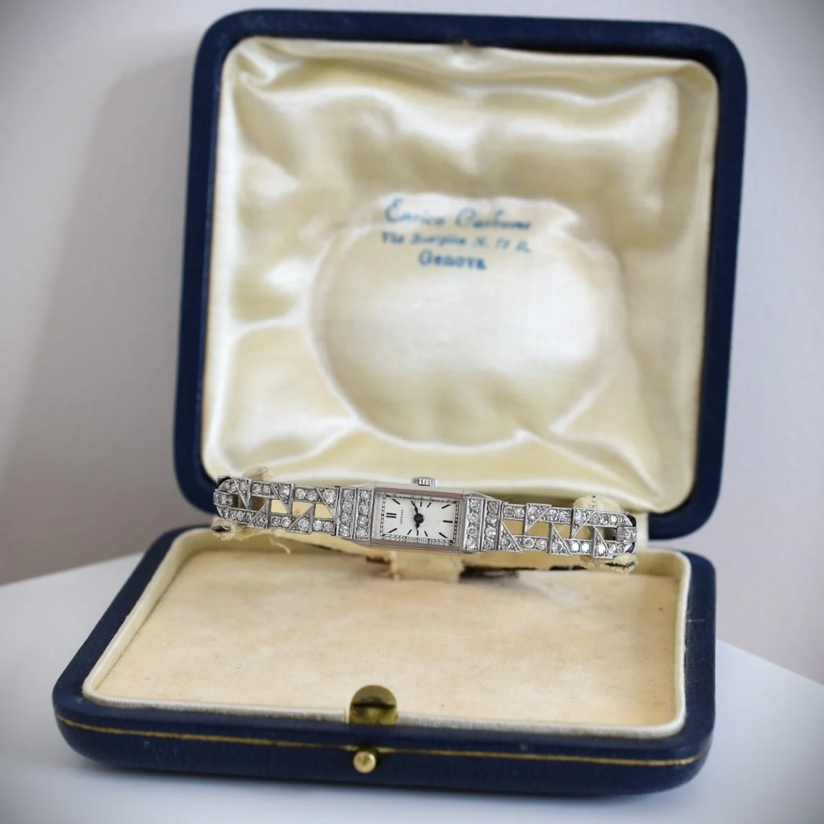 Montre LONGINES en platine, acier et diamants - Image 10