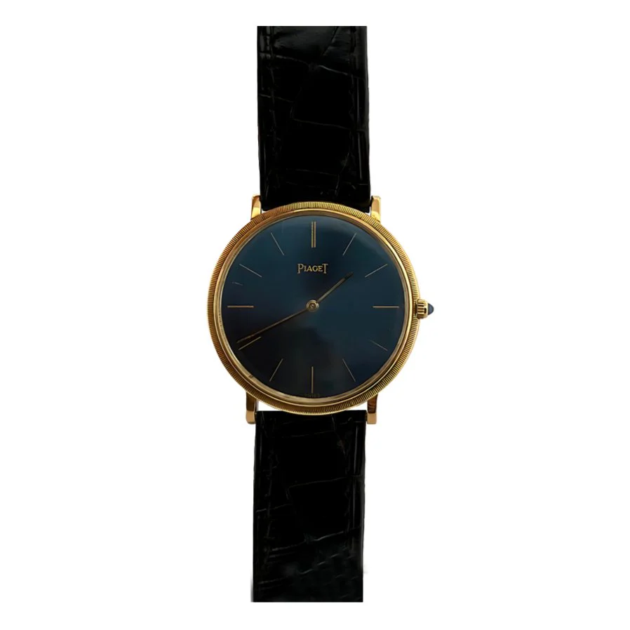 Montre Mécanique PIAGET en or jaune et cuir