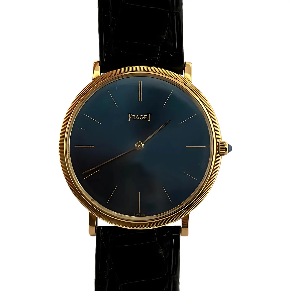 Montre Mécanique PIAGET en or jaune et cuir - Image 2