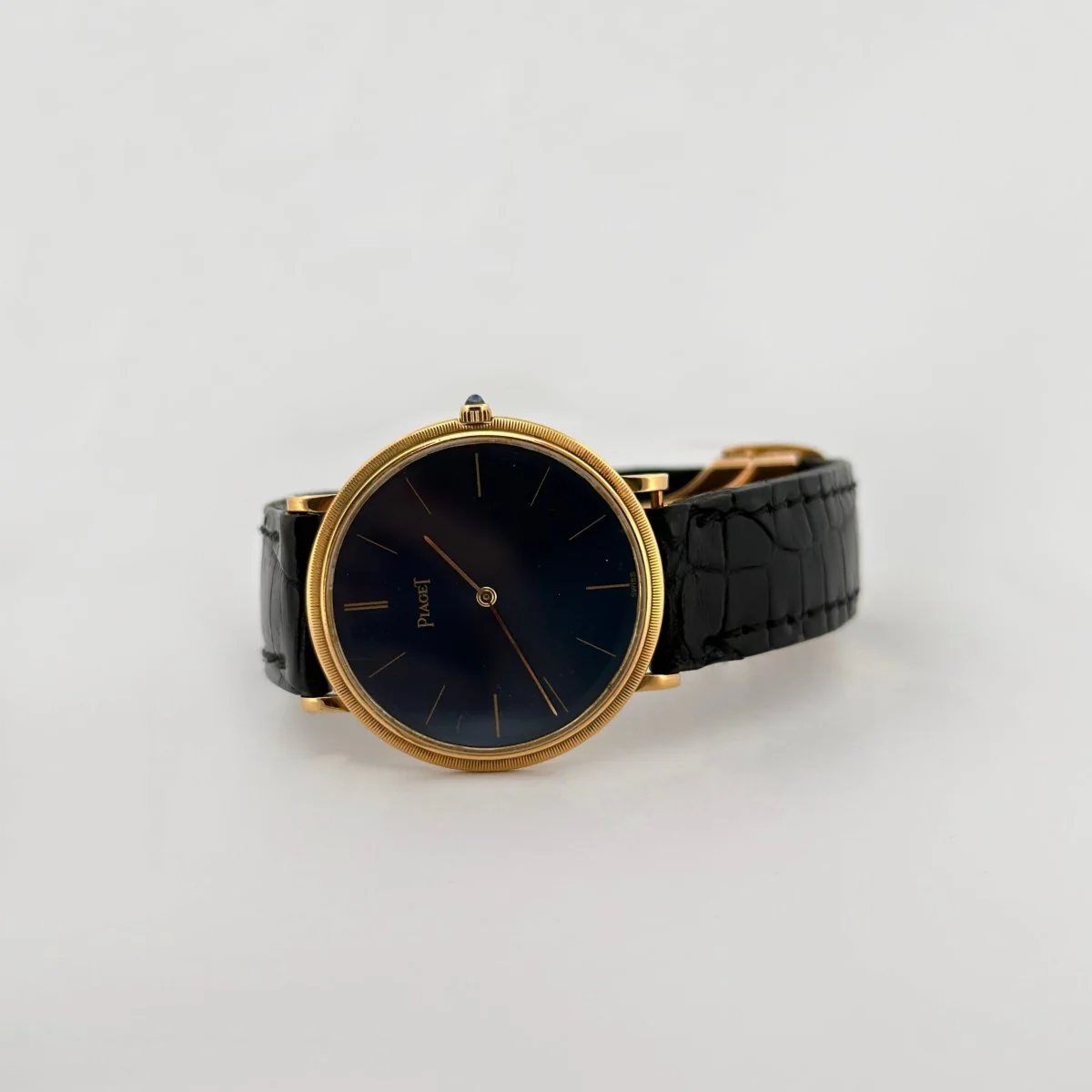 Montre Mécanique PIAGET en or jaune et cuir - Image 3