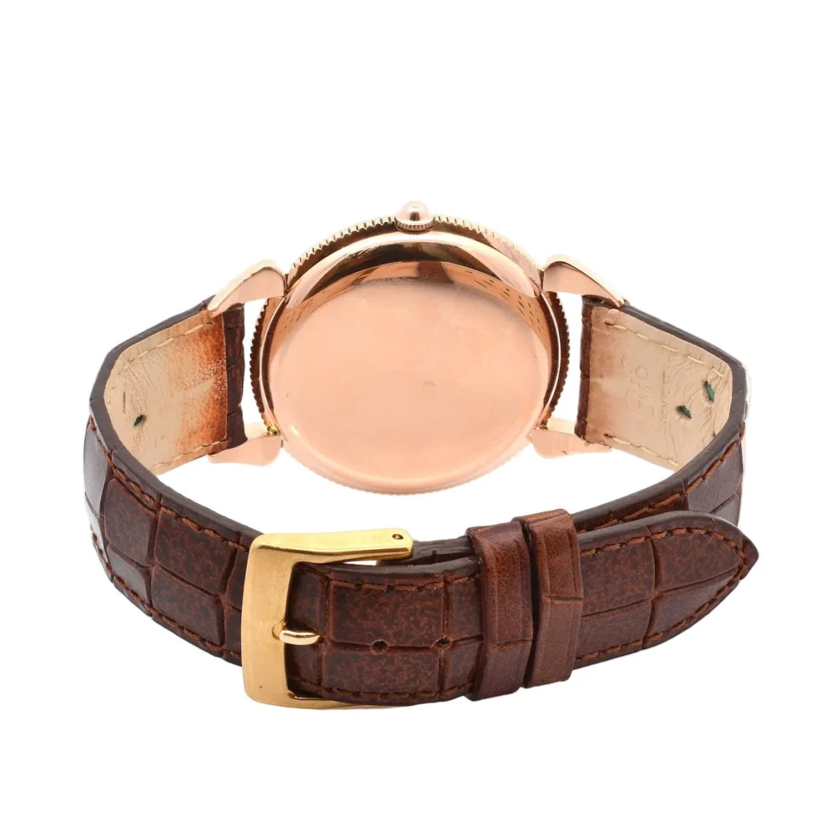 Montre MOVADO "Cal.261" en or jaune et cuir - Image 4