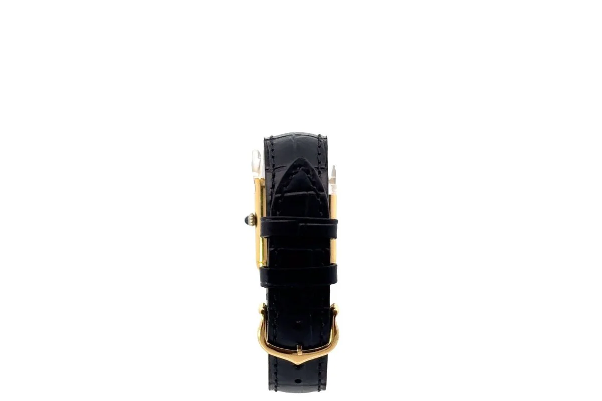 Montre CARTIER "Tank Must" en vermeil et cuir - Image 5