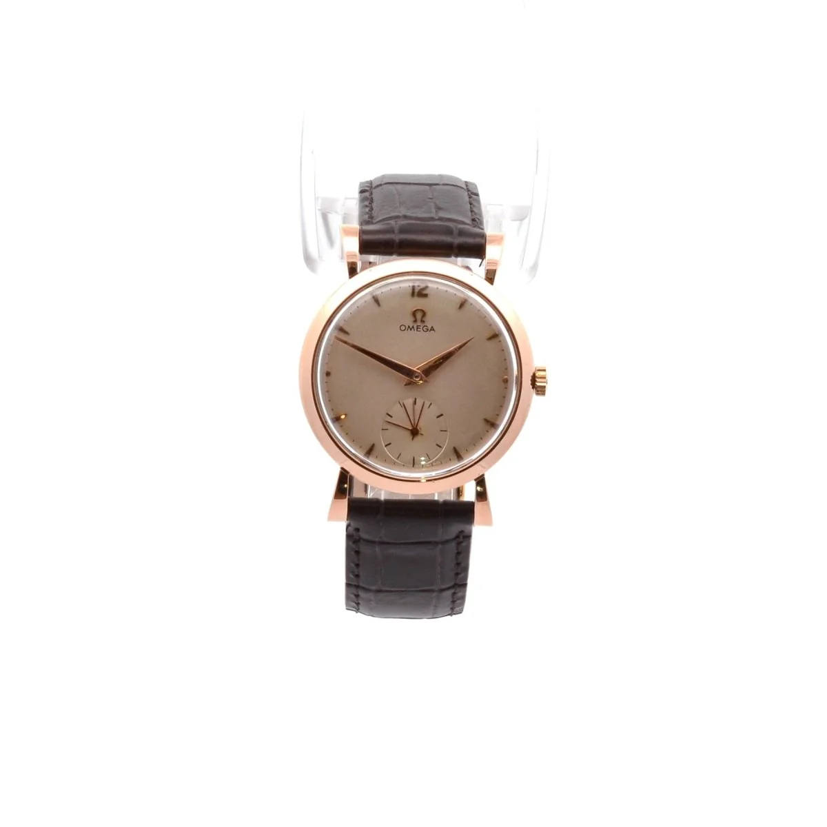 Montre Mécanique OMEGA "Cal.361" en or jaune et cuir