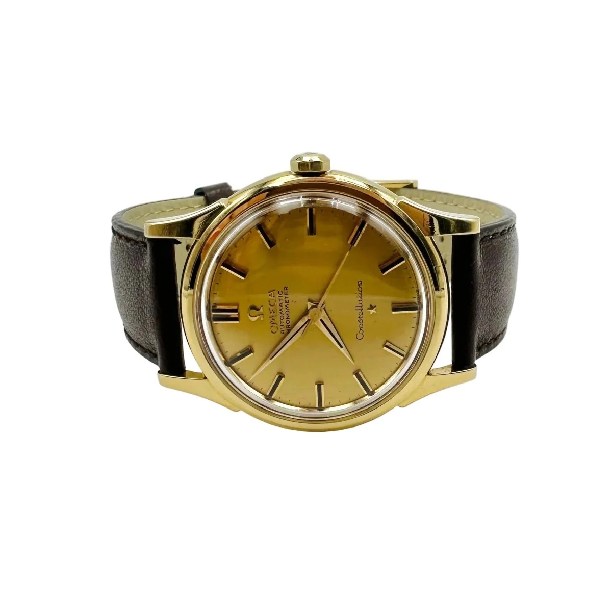 Montre OMEGA "Constellation" en or jaune et cuir - Image 2