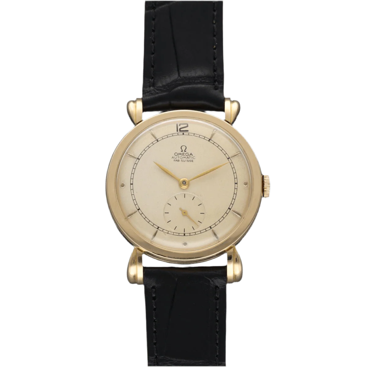 Montre OMEGA en or jaune et cuir