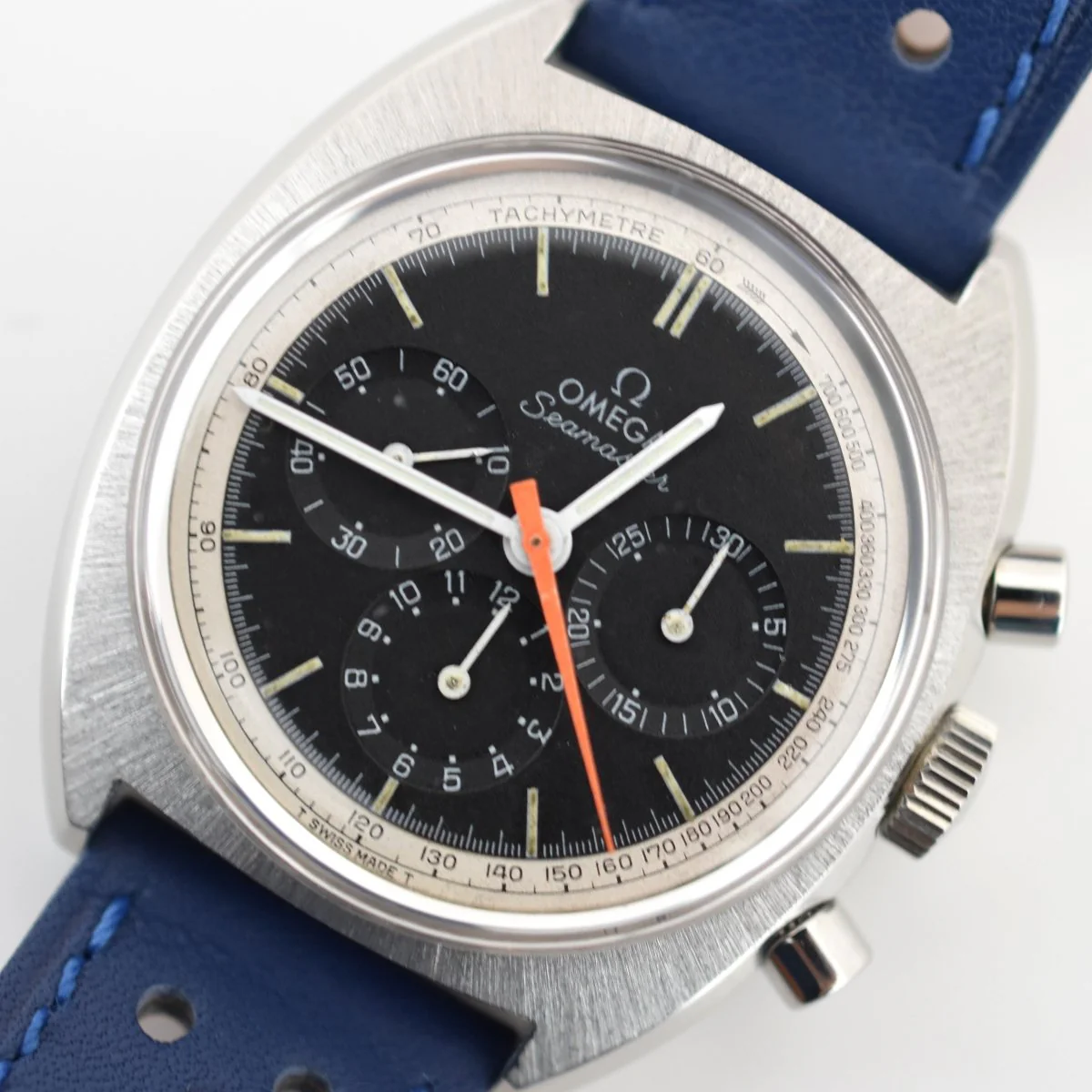 Montre OMEGA "Seamaster" en acier et cuir - Image 5