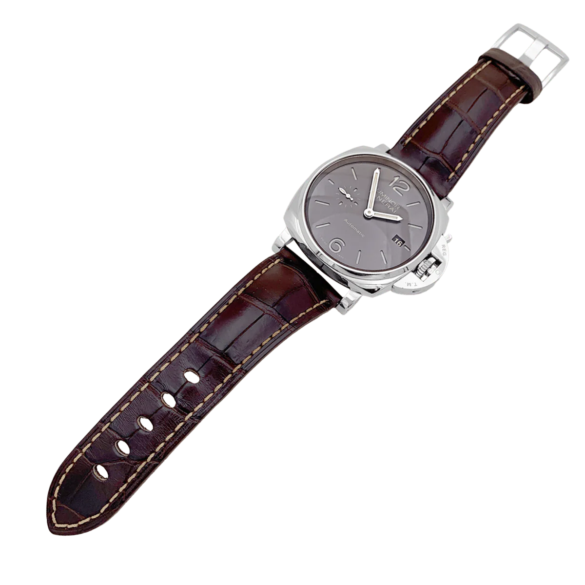 Montre PANERAI "Luminor Due" en acier et cuir - Image 3
