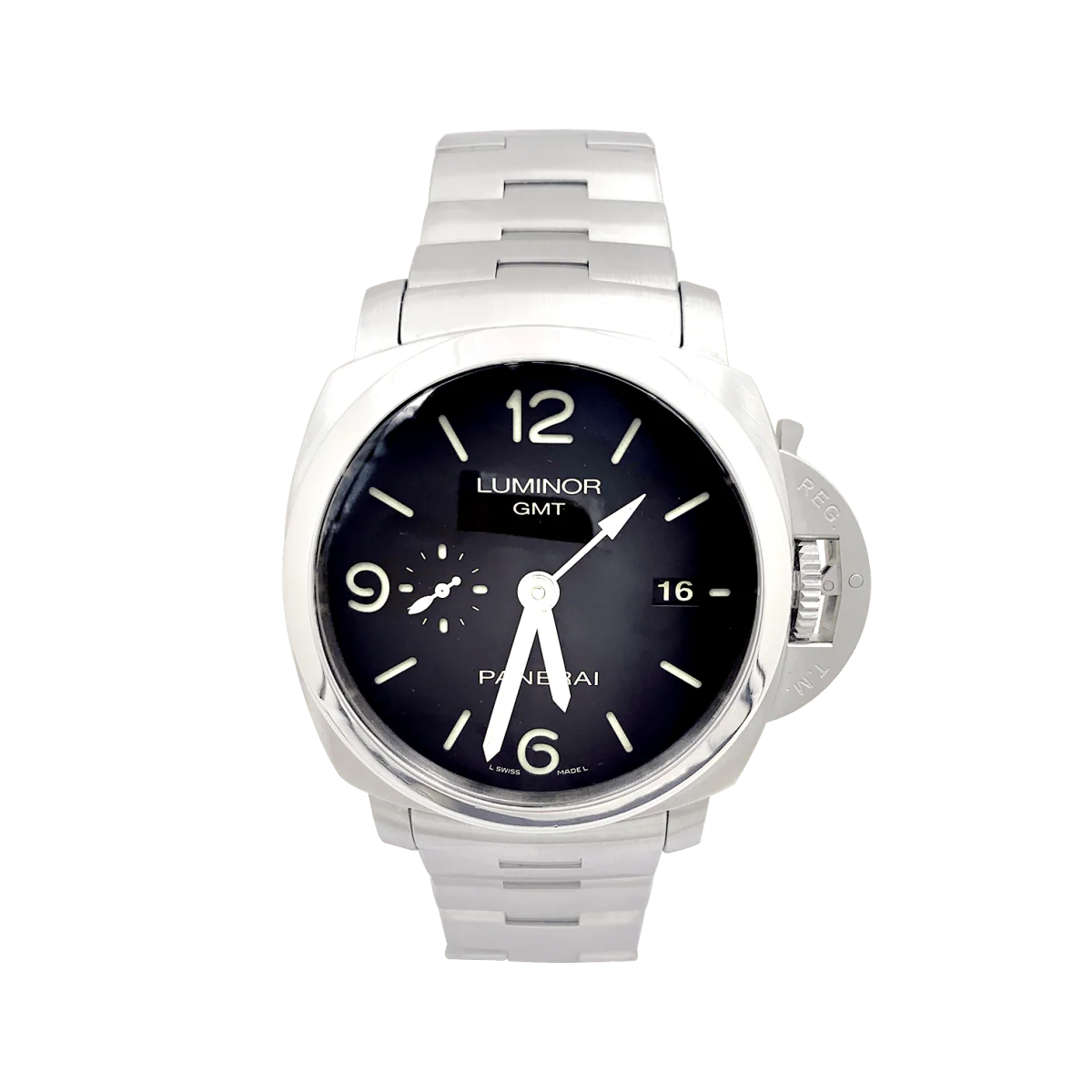 Montre Panerai "Luminor GMT" en acier.
