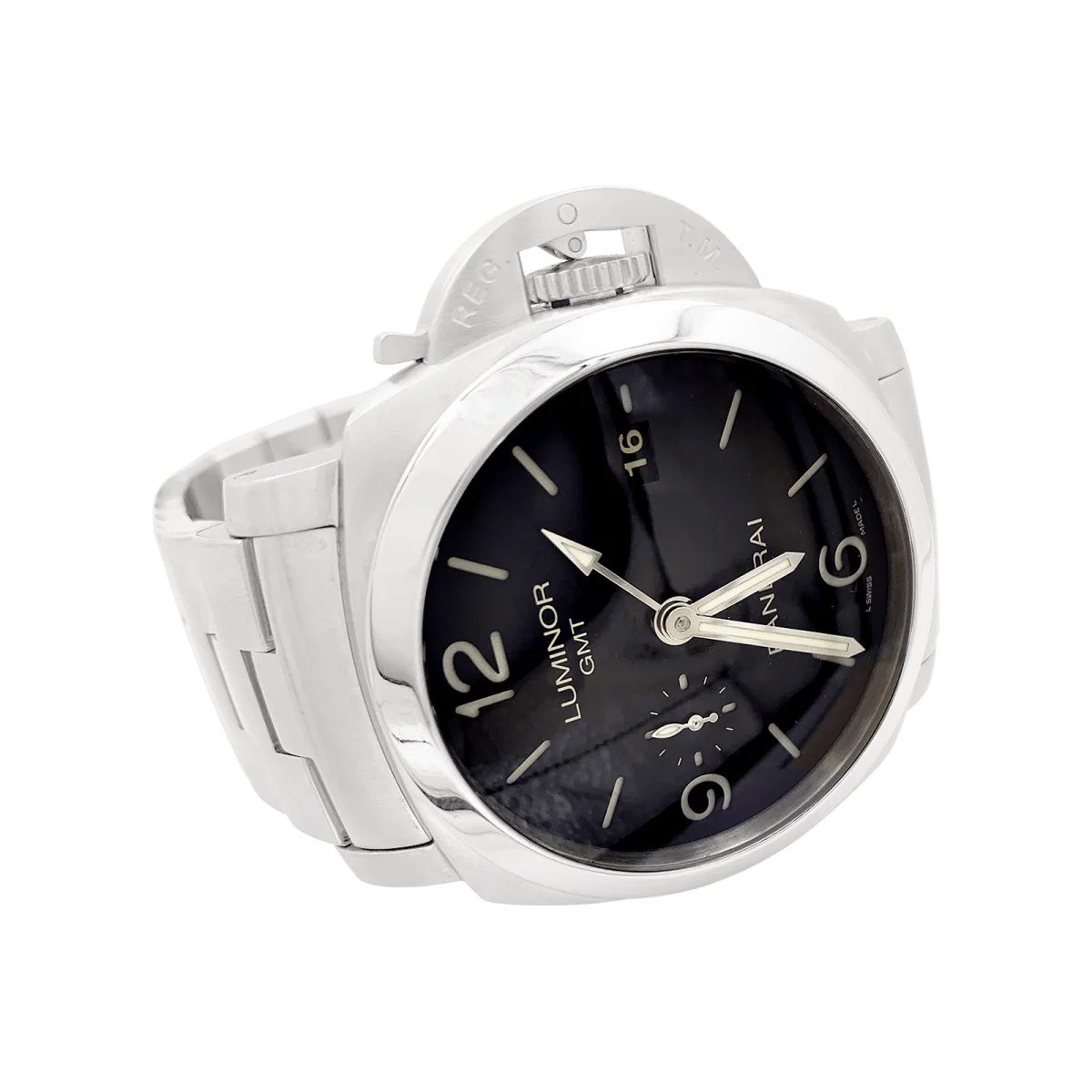Montre Panerai "Luminor GMT" en acier. - Image 3