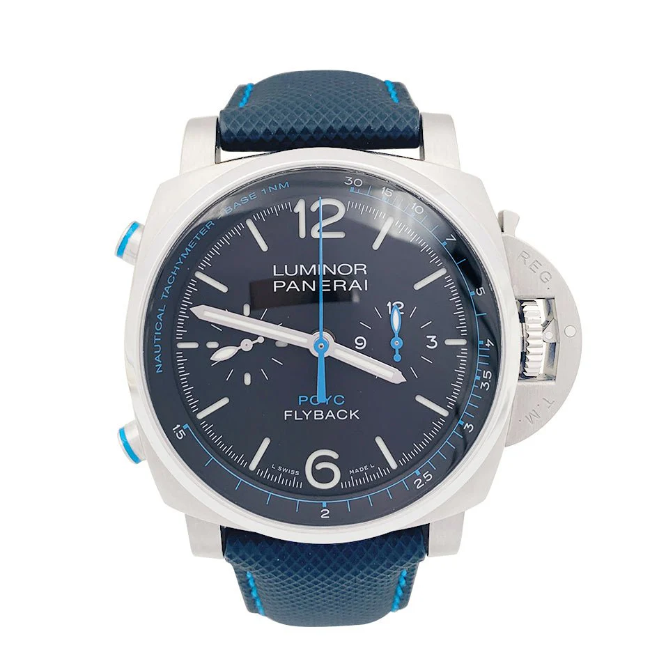 Montre PANERAI "Luminor PCYC Flyback" en titane et cuir