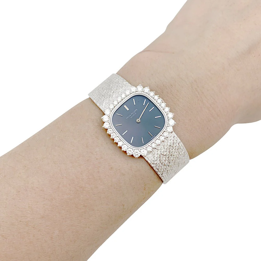Montre PATEK PHILIPPE en or blanc, diamants - Image 2