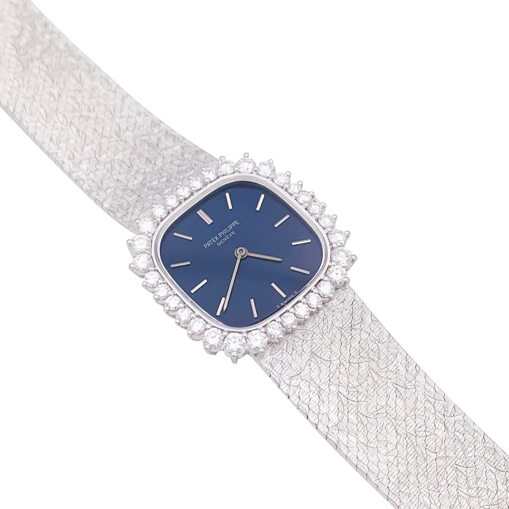 Montre PATEK PHILIPPE en or blanc, diamants - Image 3