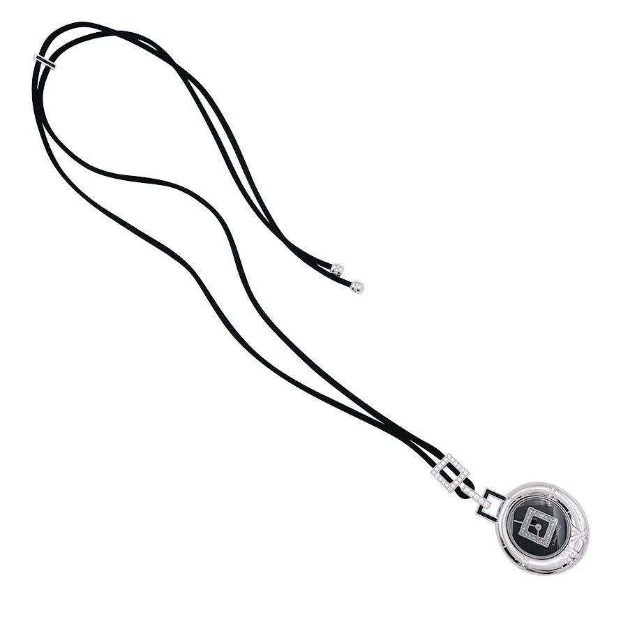 Montre Pendentif CHAUMET "Anneau" en or blanc et diamants - Image 5