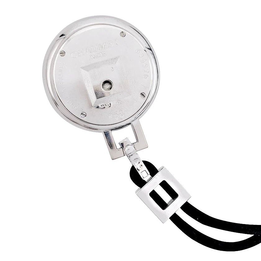 Montre Pendentif CHAUMET "Anneau" en or blanc et diamants - Image 8