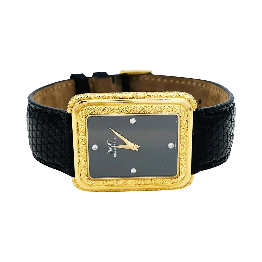 Montre Piaget en or jaune, cuir. - Image 2