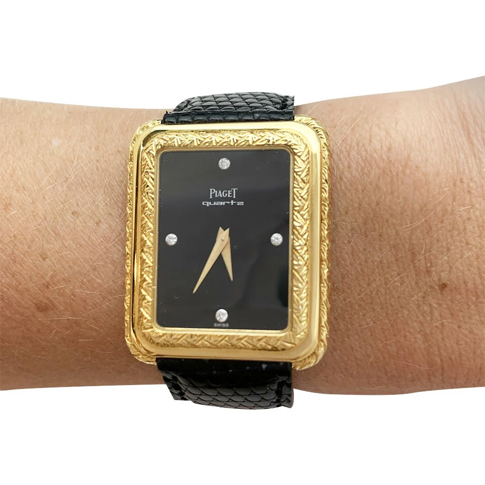 Montre Piaget en or jaune, cuir. - Image 8