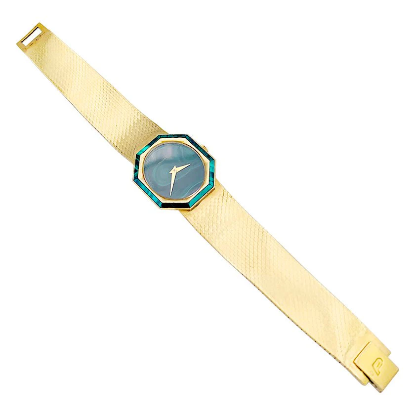 Montre PIAGET en or jaune et malachite - Image 3