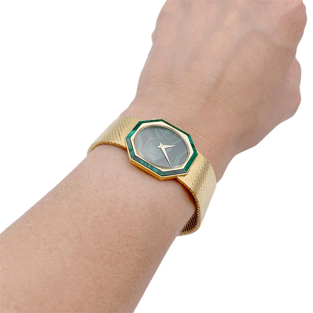 Montre PIAGET en or jaune et malachite - Image 5