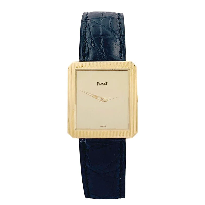 Montre PIAGET, "Protocole", or jaune et cuir