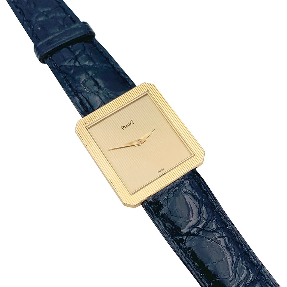 Montre PIAGET, "Protocole", or jaune et cuir - Image 2