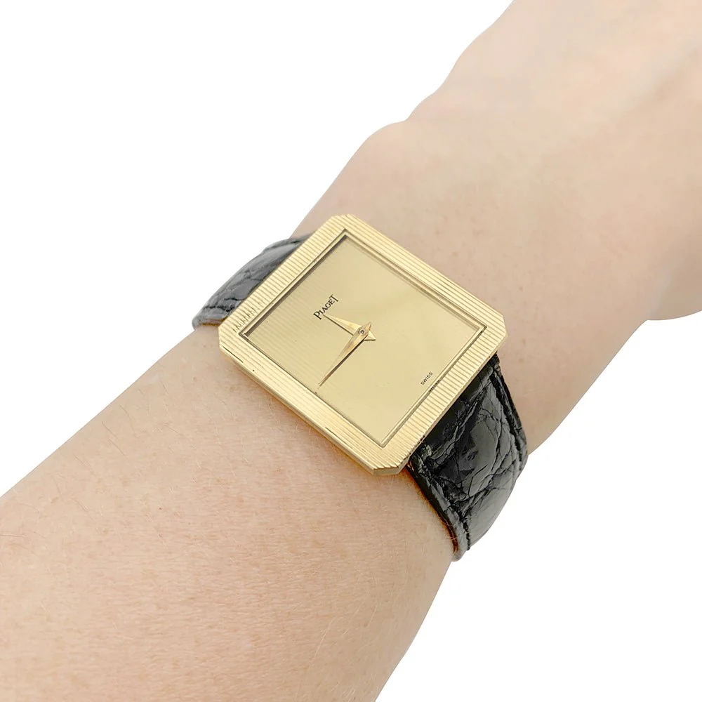 Montre PIAGET, "Protocole", or jaune et cuir - Image 6