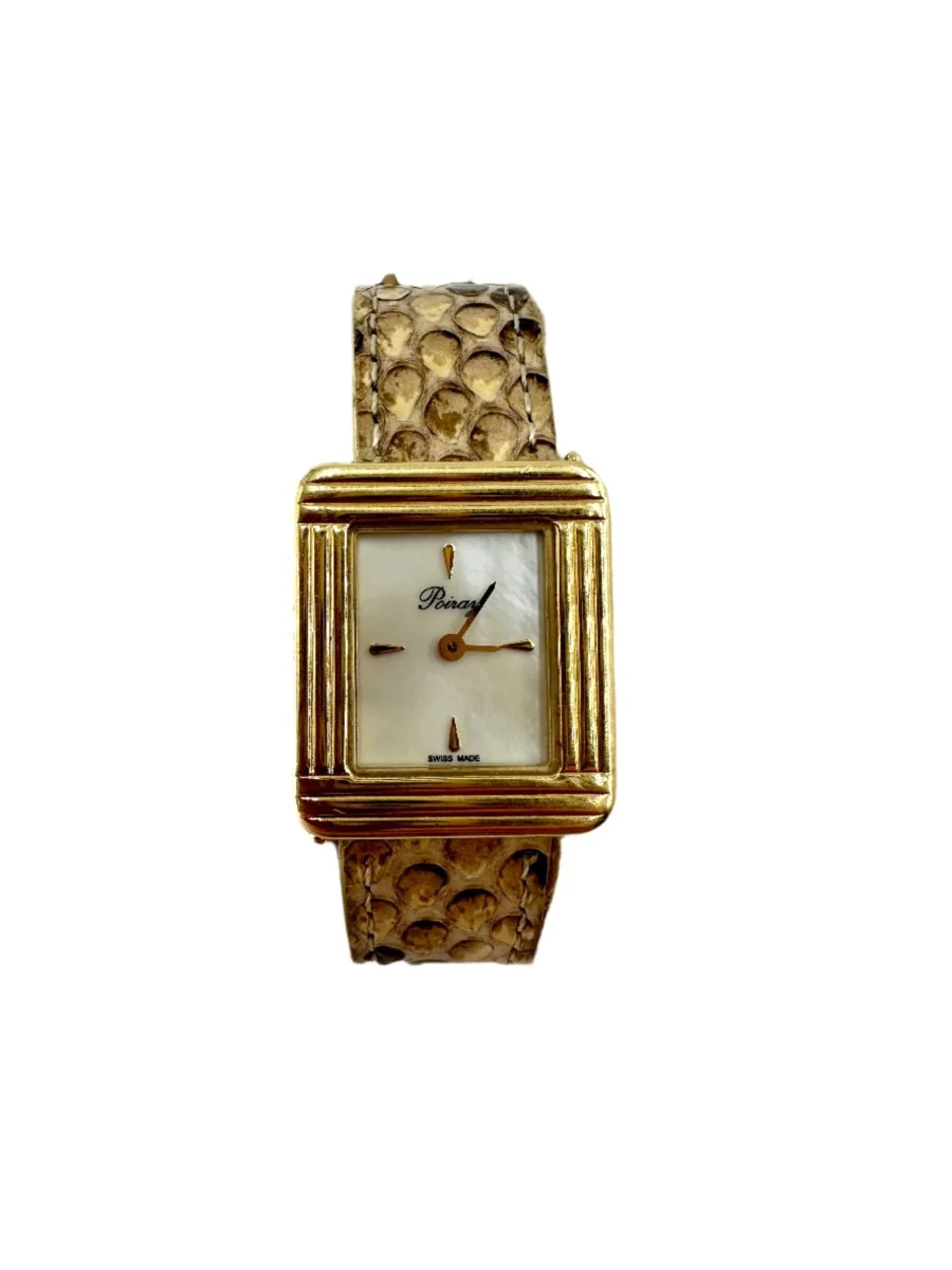Montre POIRAY, "Ma première" en or jaune et nacre - Image 3