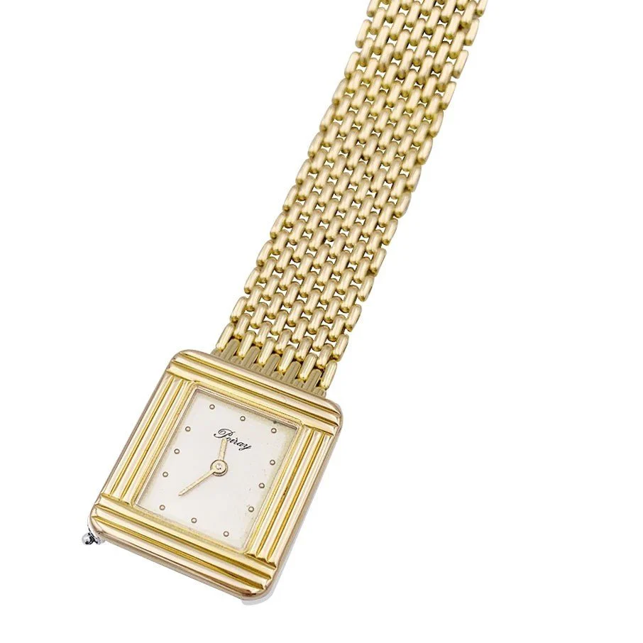Montre Poiray, "Ma Première", or jaune, plaqué or, acier - Image 3