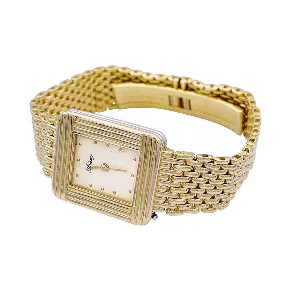Montre Poiray, "Ma Première", or jaune, plaqué or, acier - Image 5