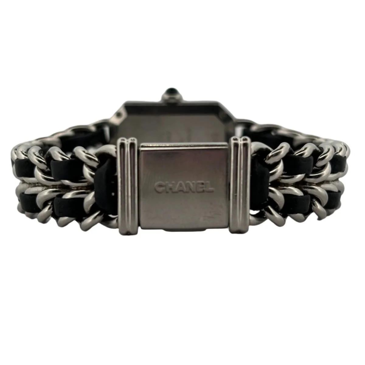Montre Quartz CHANEL "Première" en acier et cuir noir - Image 7