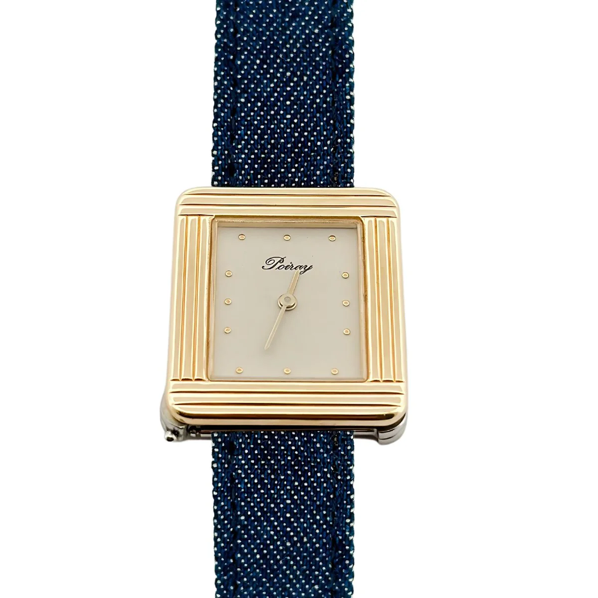 Montre Quartz POIRAY "Ma première" en or jaune et acier - Image 2
