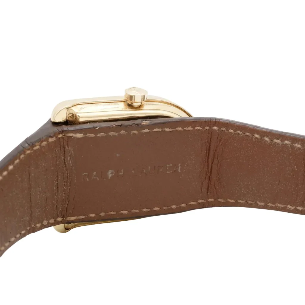 Montre RALPH LAUREN "Stirrup" MM en or rose et cuir - Image 4