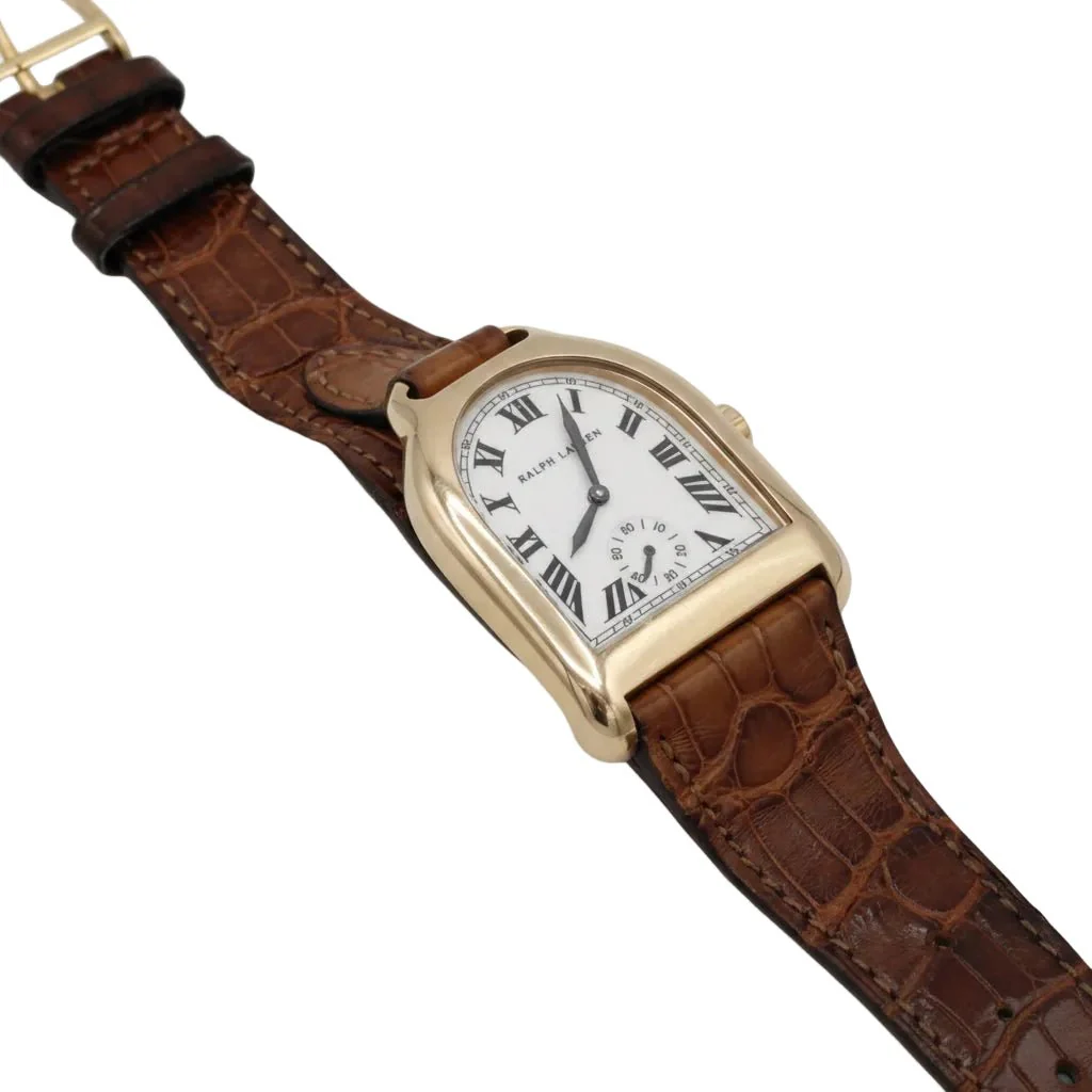 Montre RALPH LAUREN "Stirrup" MM en or rose et cuir - Image 5