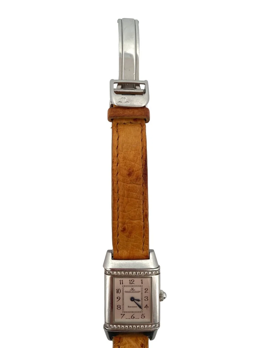 Montre Reverso JAEGER LECOULTRE, "Lady Flora" en acier et diamants - Image 6